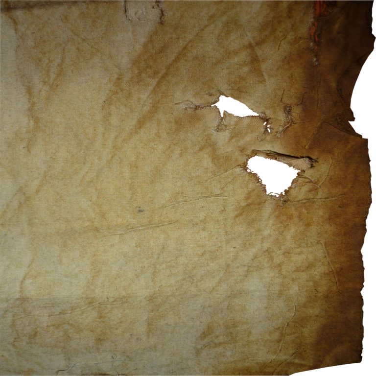 Fabric sprayed with Dark Brown ageing spray